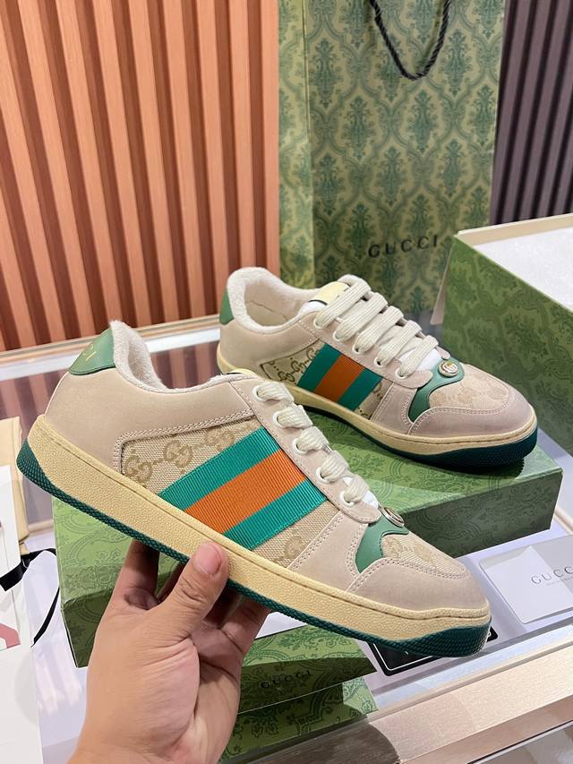 Real price Gucci dirty shoes, top factory P quality, one-to-one with the counter