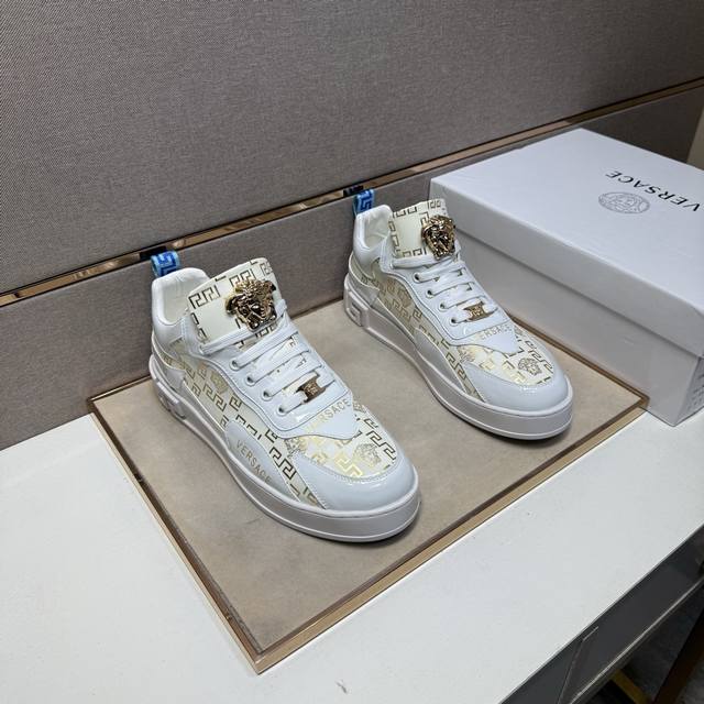 Factory price Pp Versace ~ Men's casual high-top shoes 2025Z counter simultaneo