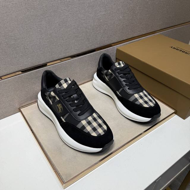Factory price Pp Burberry ~ Men's casual shoes 2025Z counter simultaneous sale