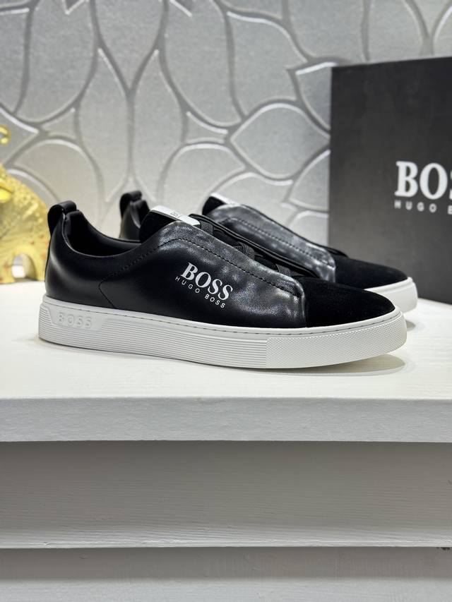 Boss men's casual shoes at a real price. With a classic slip-on design, they're