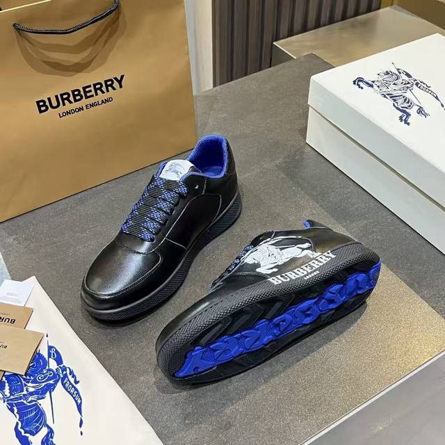 New upgraded version of the Burberry Italian-made sneaker, decorated with class