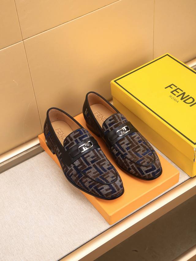 Factory Price Men's Men's Sports Shoes Original Fendi Latest Men's Formal Leath