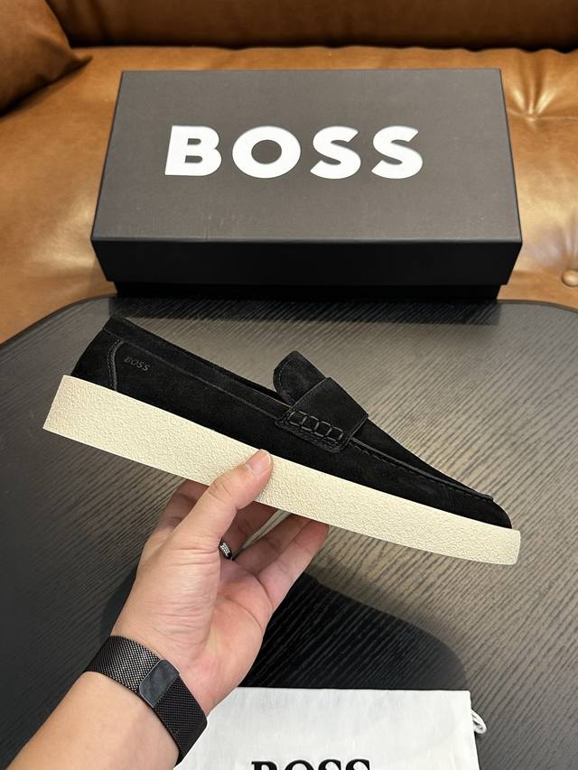 Boss Top Size: 39-44 38.45. Custom Boss classic slip-on leather shoes | Exclusiv
