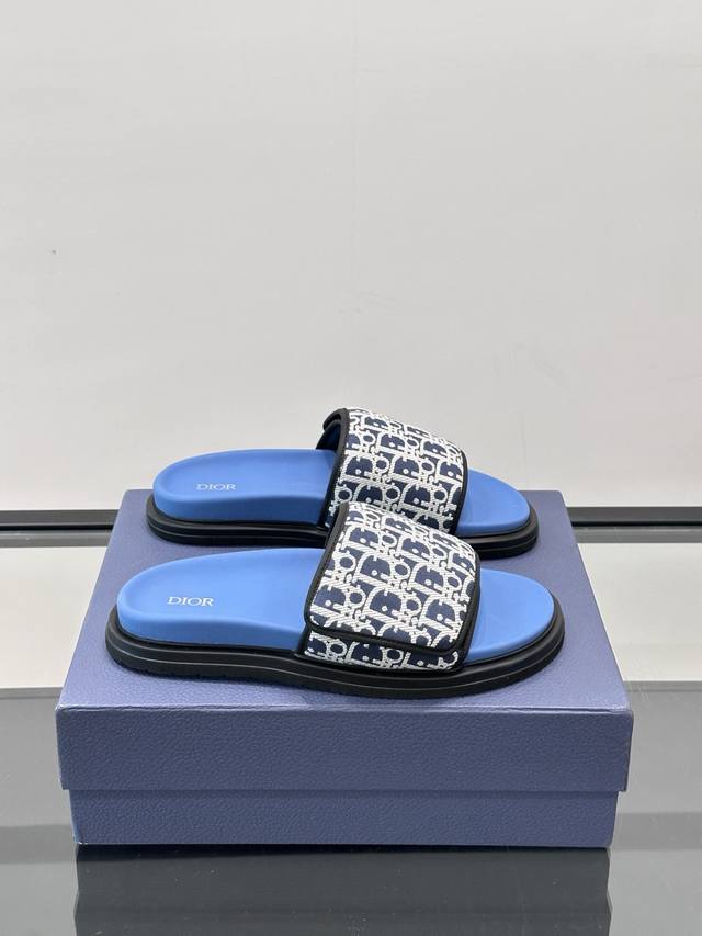 Dior's latest hot sandals, classic upgraded Velcro sandals, original replica, su