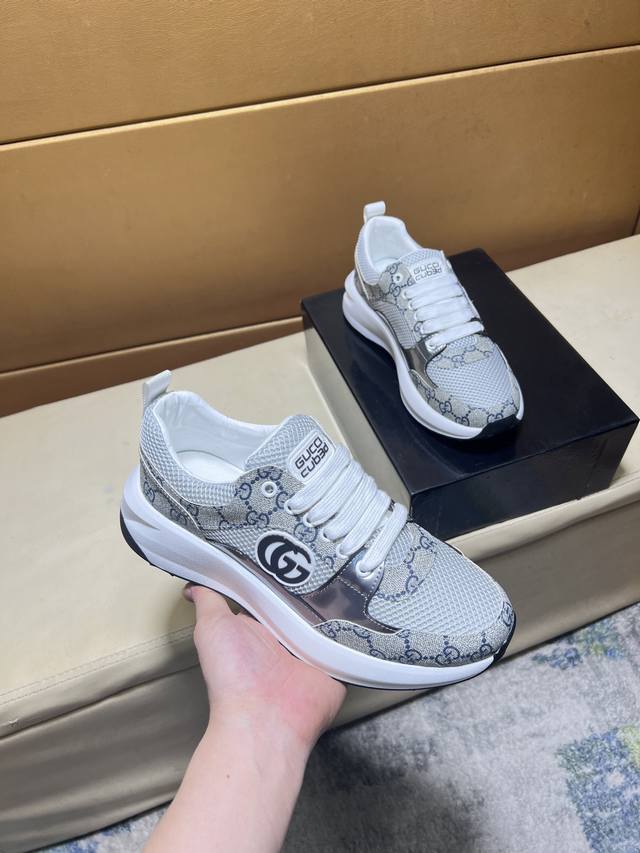 Exclusive debut of Gucci's unique, modern sneakers. Purchased from the official