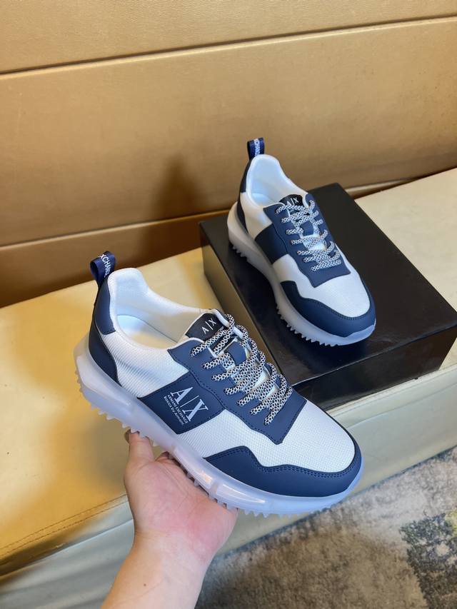 Original Armani quality. ~ Unique modern sneakers. A must-have for trendy casua