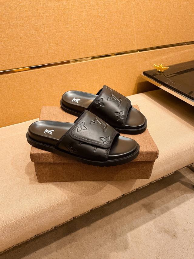 Factory P batch new Lv Louis Vuitton slippers, high-end 1:1 custom molds, upgra