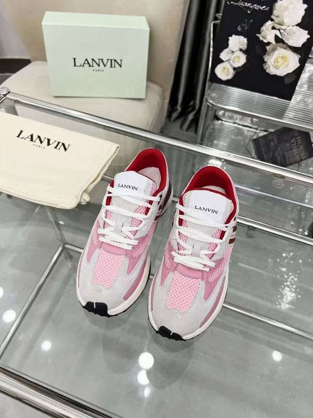 Lanvin. Made of nubuck, breathable mesh, and cowhide footbed! Unisex style: siz