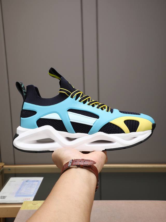 Armani's new luxury sneakers feature a dynamic design and minimalist styling. Ma