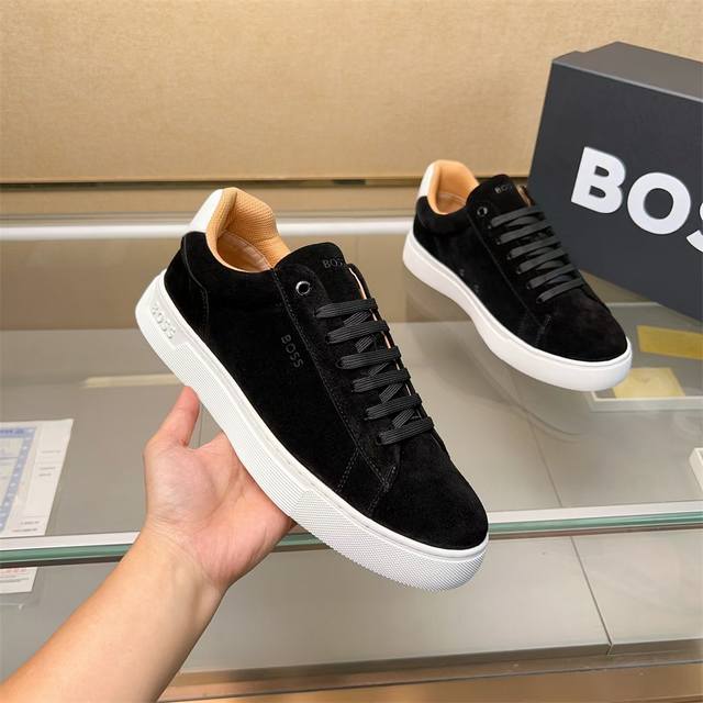 Boss 2025 summer new casual sports shoes, the same white shoes as the official w