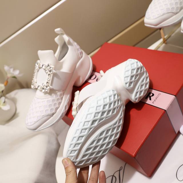 Roger Vivier 'A 1:1 replica of the classic diamond-buckle sneakers from Roger Vi