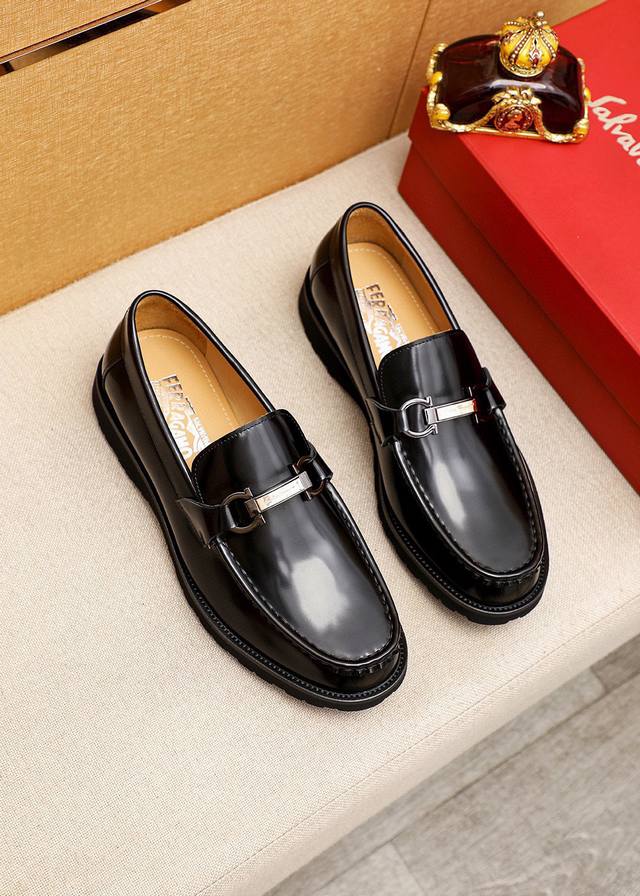 Product Trademark: Ferragamo Casual Leather Shoes Standard Sizes: 38-44, 45.46