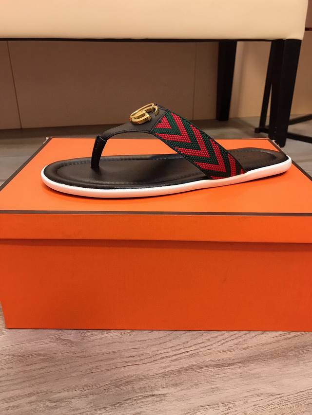 Factory Price Men's Shoes Original GUCCI Gucci's new casual slippers, featuring