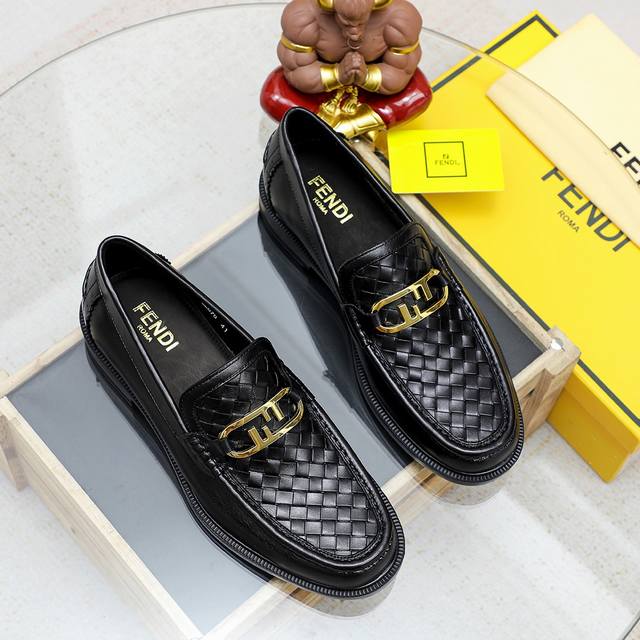 Factory Price Men's Sports Shoes Original Fendi Latest Men's Formal Leather Sho