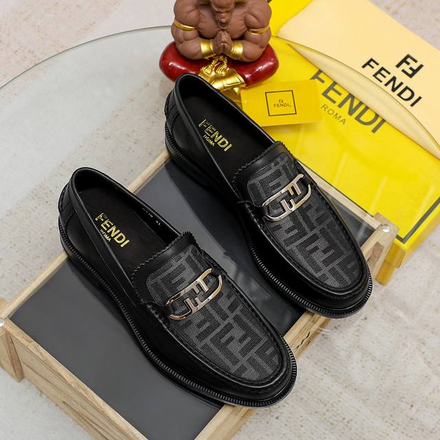 Factory Price Men's Sports Shoes Original Fendi Latest Men's Formal Leather Sho