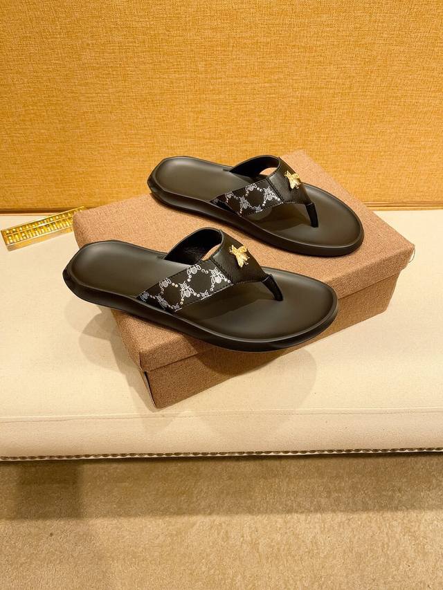 Factory Price Men's Shoes, Original Gucci Slippers, High-End Men's Shoes, 1:1 M