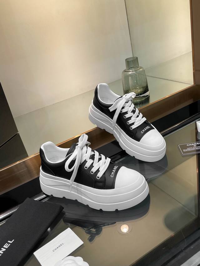 Factory Price Women's Shoes, Original Chane* 25S White Sneakers, Casual Shoes,