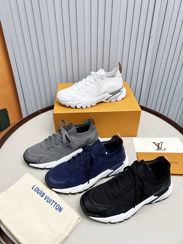 Premium Edition LV Louis Vuitton L's Runner Tatic thick-soled casual sneakers. O