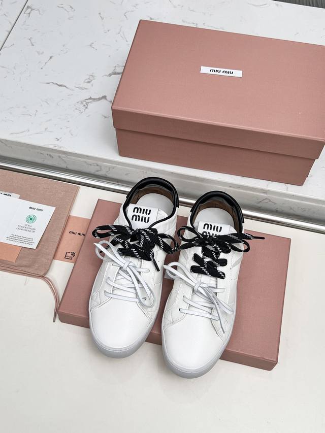 Miumiu's latest retro sneakers are a must-have for their stylish and popular sty