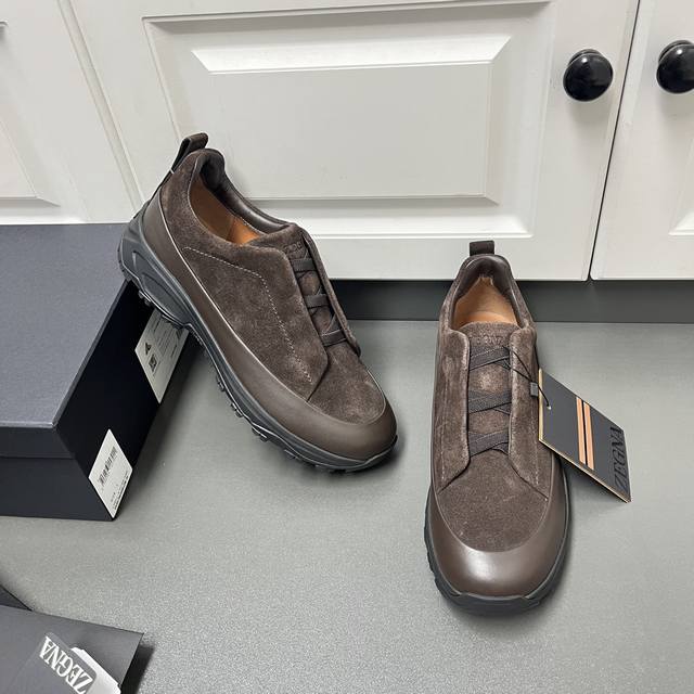 # The new Zegna men's suede Triple Stitchmonte luxury casual shoe, the latest ru