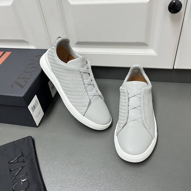 Zegna original single Zegna woven men's shoes, the Triple Stitch sneaker is one