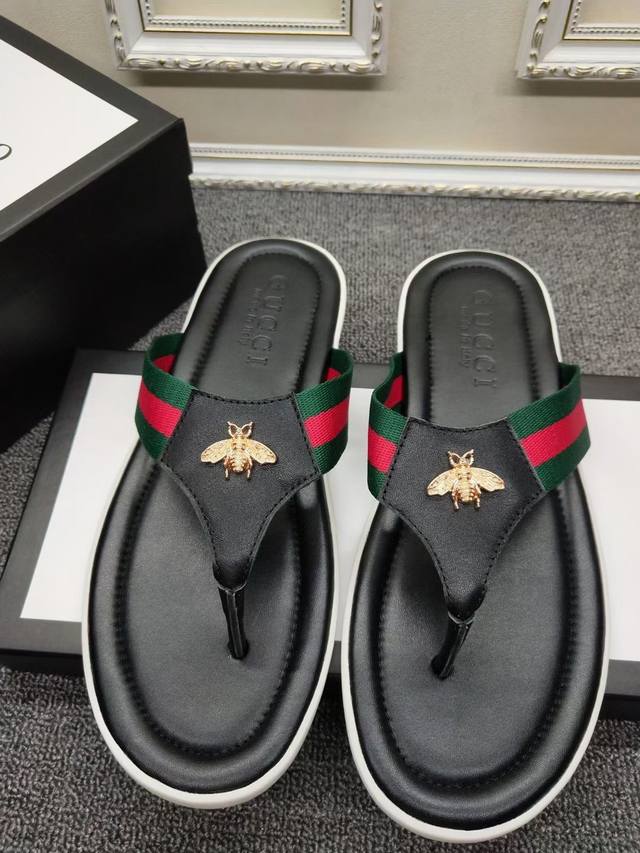 Factory price available, unlabeled, long-term stock. Classic G-Qi men's slipper