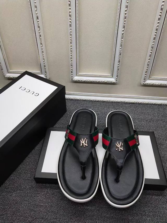 Available without labels, long-term stock. G-Qi men's slippers, a high-end bran