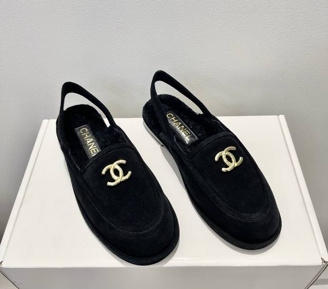 Chanel Chanel 25th anniversary new small Chanel wool slingback loafers Regular s