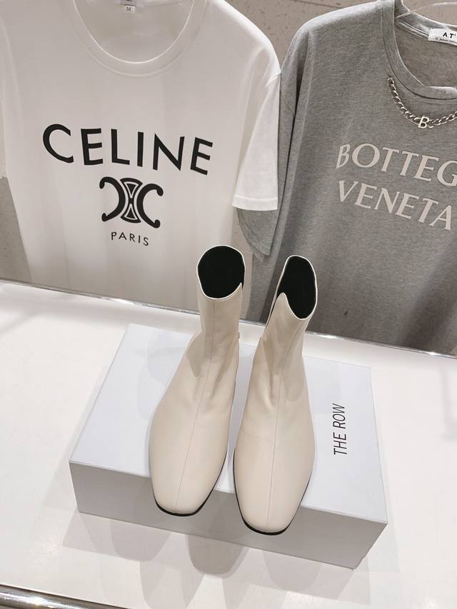 High version factory The Row 2025Ss autumn and winter hit flat short boots and