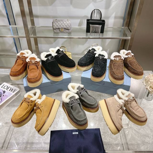 The latest Prada loafer, this style combines refined elegance with practical fu