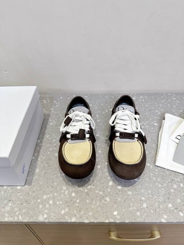 Low-top Dior Roadie collection, handmade couple's casual sneakers, featured on