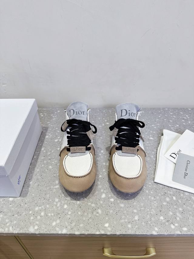 High-top Dior Roadie series runway couple's handmade casual sneakersSince Jonath