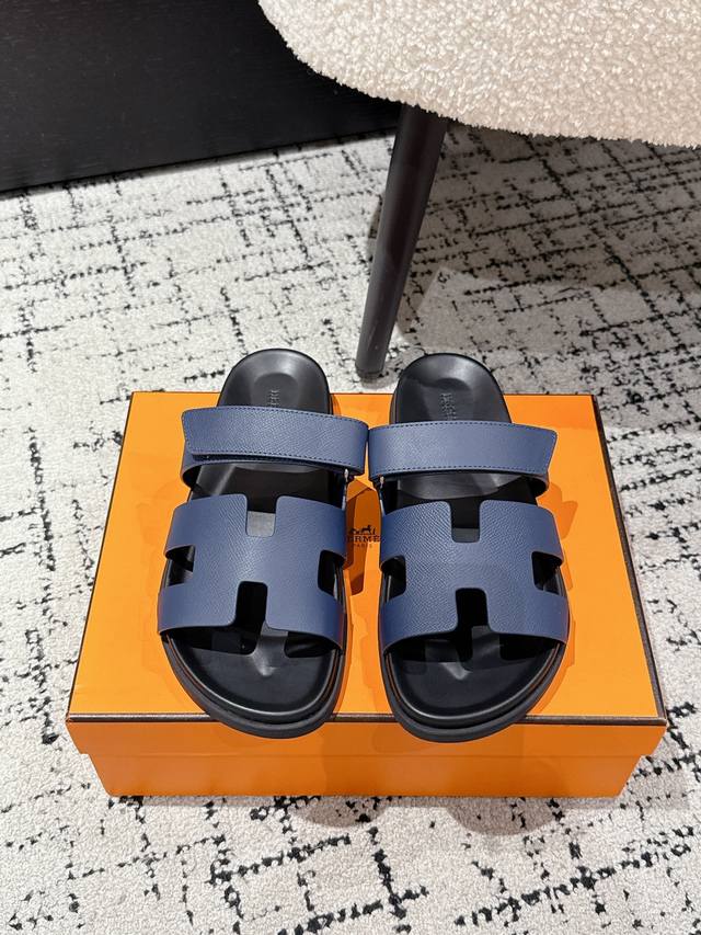 Hermes 25 Chypre Collection Classic Old Uncle Shoes Retro Second Uncle Slippers