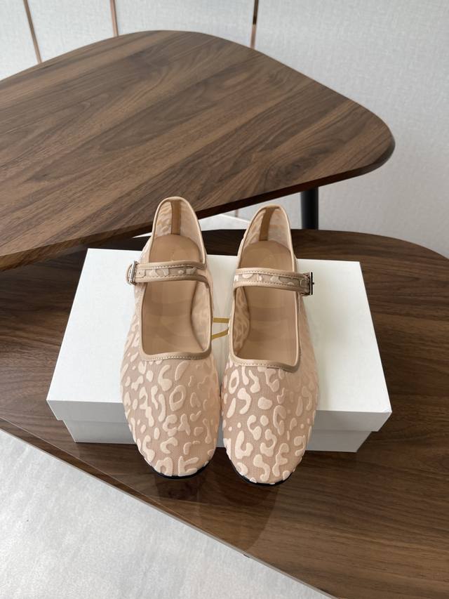 The Row 25Ss breathable mesh ballet flats Mary Janes, made in Dongguan. The hand