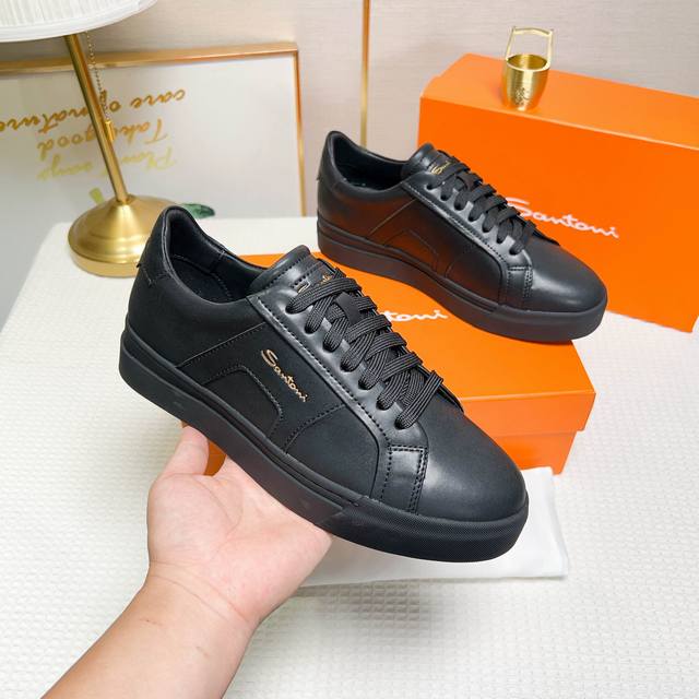 Santoni This is a low-top sports shoe with a unique design and distinctive style