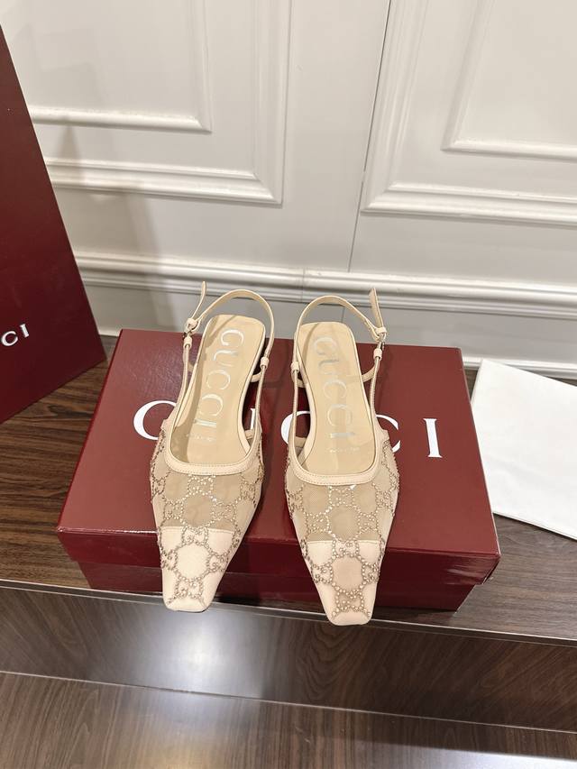 Mesh Rhinestone SandalsThe Gucci Aria collection draws inspiration from the bran