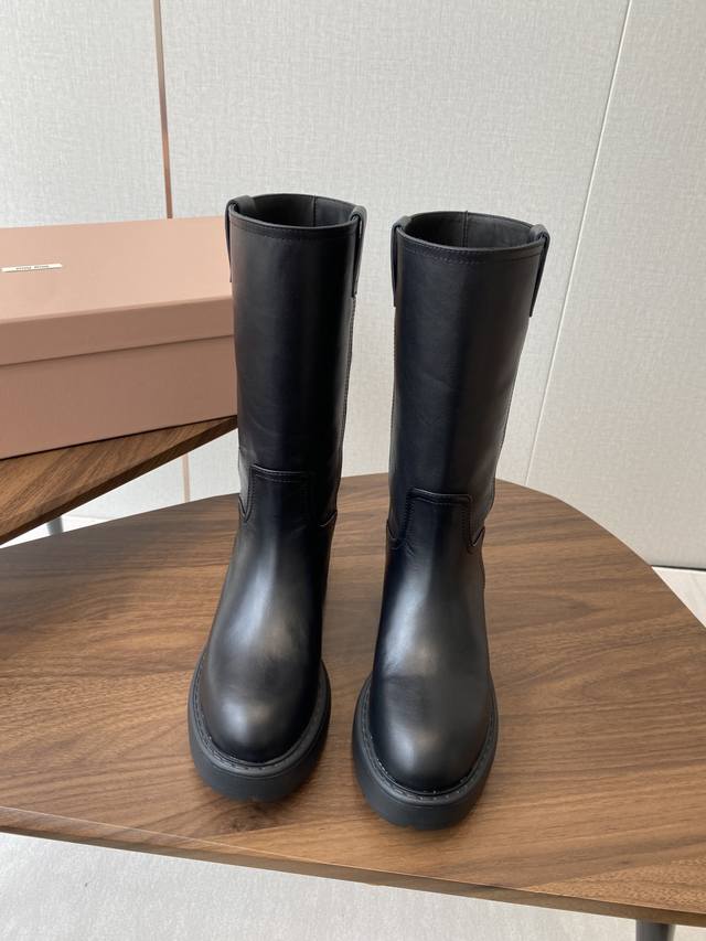 Miu Miu Fw25 New Arrival~ Miu Miu 25Ss new autumn and winter thick-soled high-to