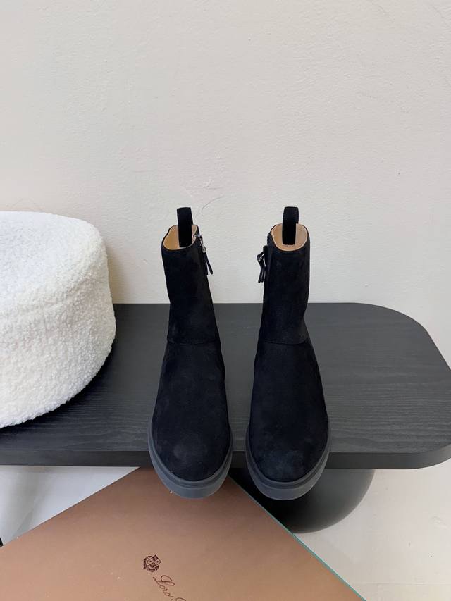 YangjingCowhide Loro Piana25 autumn and winter latest old money style short boot