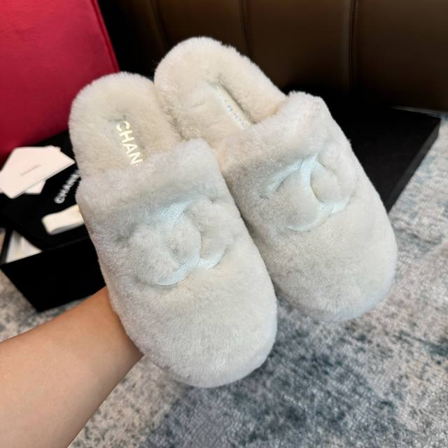 Shopping version Dongguan Chanel 24K fur slippers How can autumn and winter be c