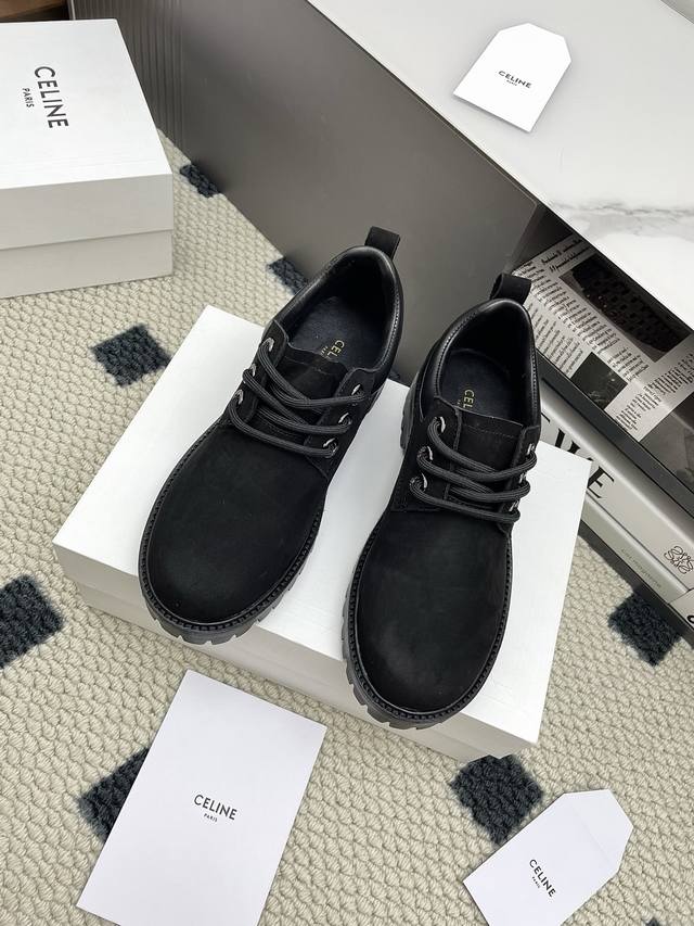 Men's 10 Couple's Style Celine 25Ss Thick Ankle Boots and Loafers (DDD). Recentl
