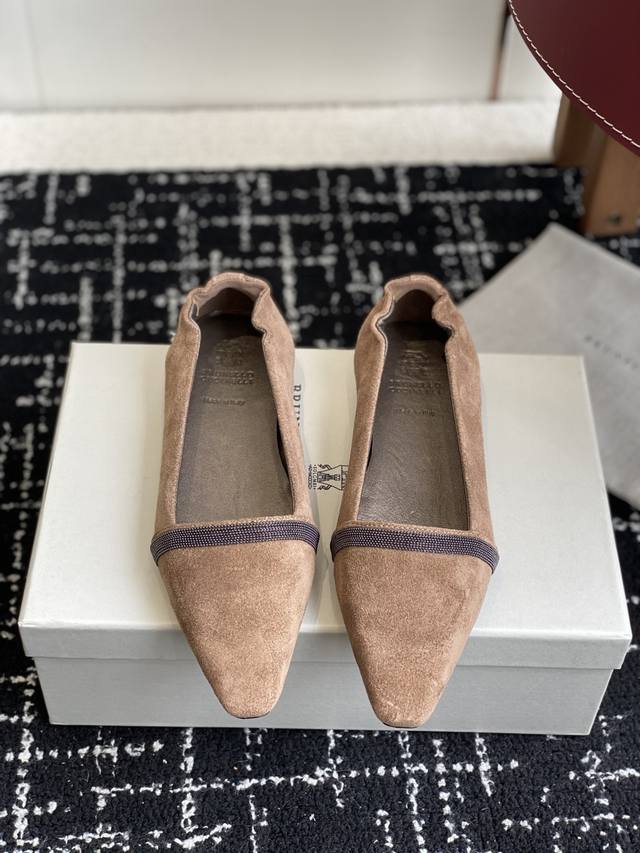 Shopping-agent-level Brunellocucinell* Bc 25Ss autumn and winter flat square-toe