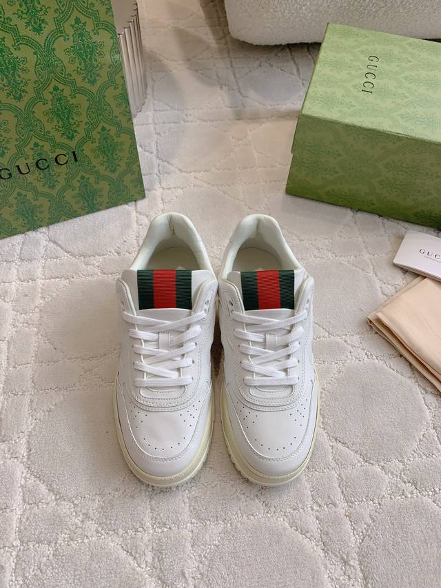 Couple's style Gucc* new colorblock sneakers, top version, original purchase, p