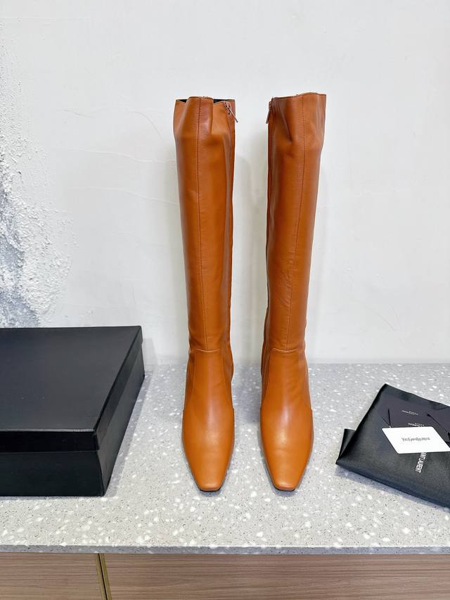 Saint Laurent 25Ss new autumn and winter side zipper high-heeled boots The whole