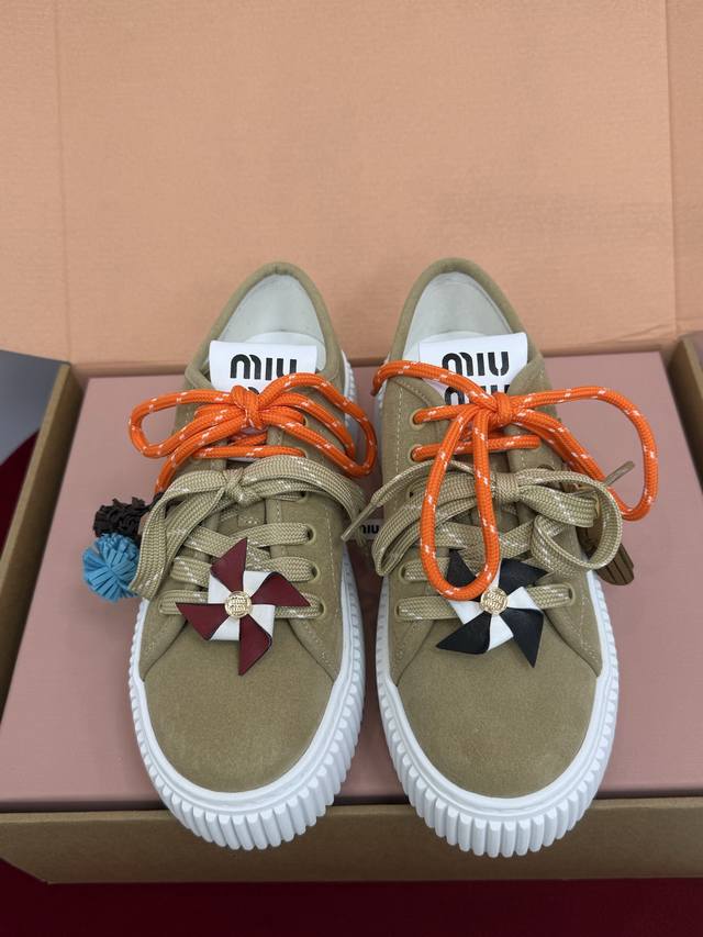 Top quality Miumiu Fw25 New Arrival~ New autumn and winter thick-soled sneakers