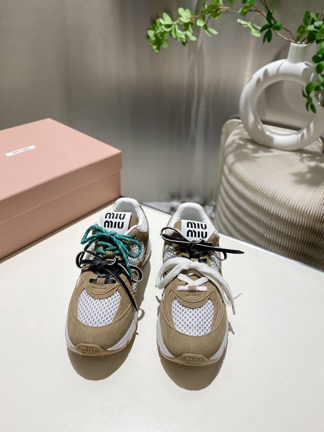 Factory Price: PP, rubbed leather, mesh, 380. 2025 Miu Miu and New Balance have