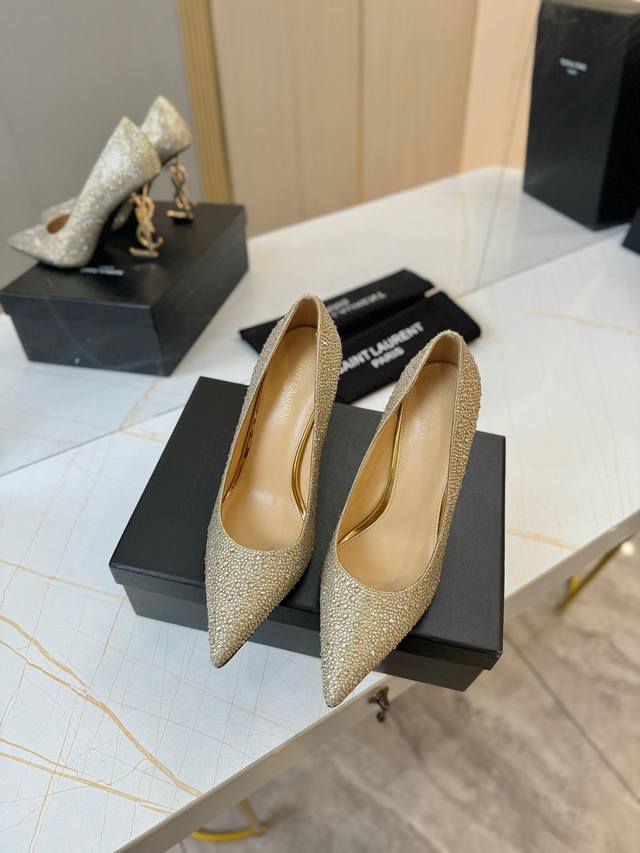 High version factory Saint Laurent* Saint Laurent 25Ss Summer hot Ysl high heel