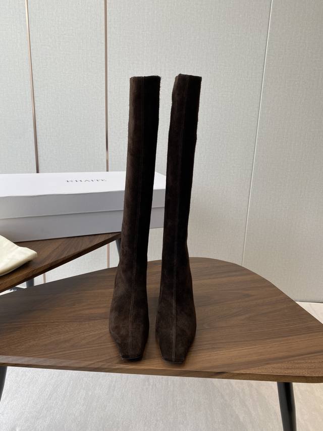 Khaite Niche fashion brand 25Ss new autumn and winter high-heeled square-toed bo