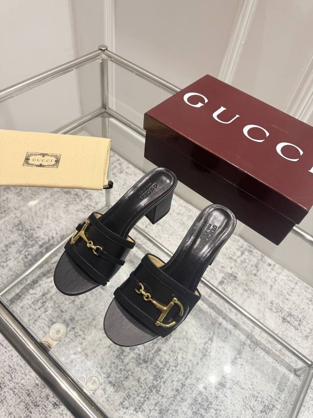 Gucci Gucci 2025 spring and summer latest hot-selling slippers series round toe