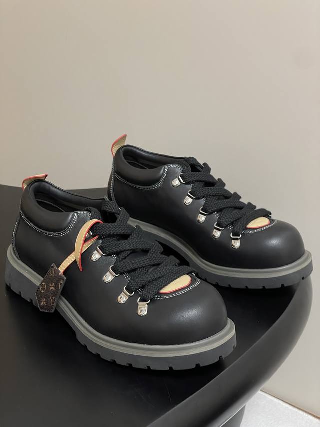 25Ss New Early Fall Louis Vuiteeon Lv lace-up platform loafers, a couple's Mary
