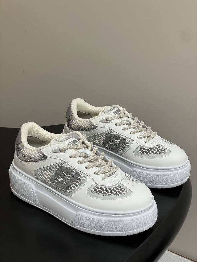 Fendi Match series 25 latest colorway, mesh thick-soled sneakers, mesh casual sn